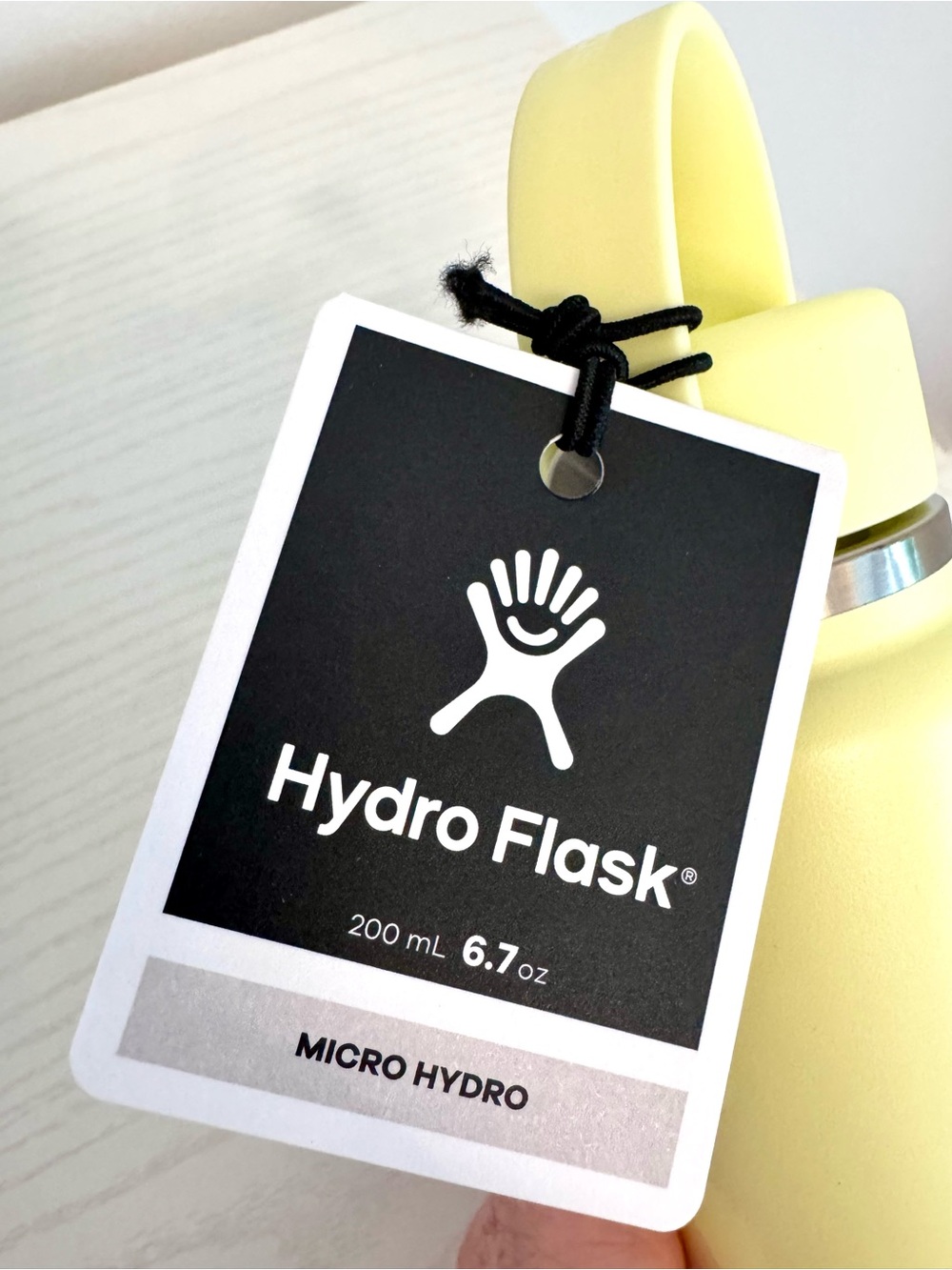 Hydro Flask Spotlight Yellow Mini Water Bottle Micro Hydro, 6.7 oz - Picture 5 of 6